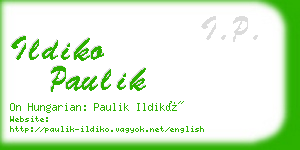 ildiko paulik business card